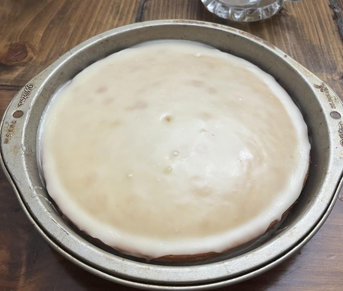 Cotton-Top Cake made with the recipe and a lemon flavored icing 